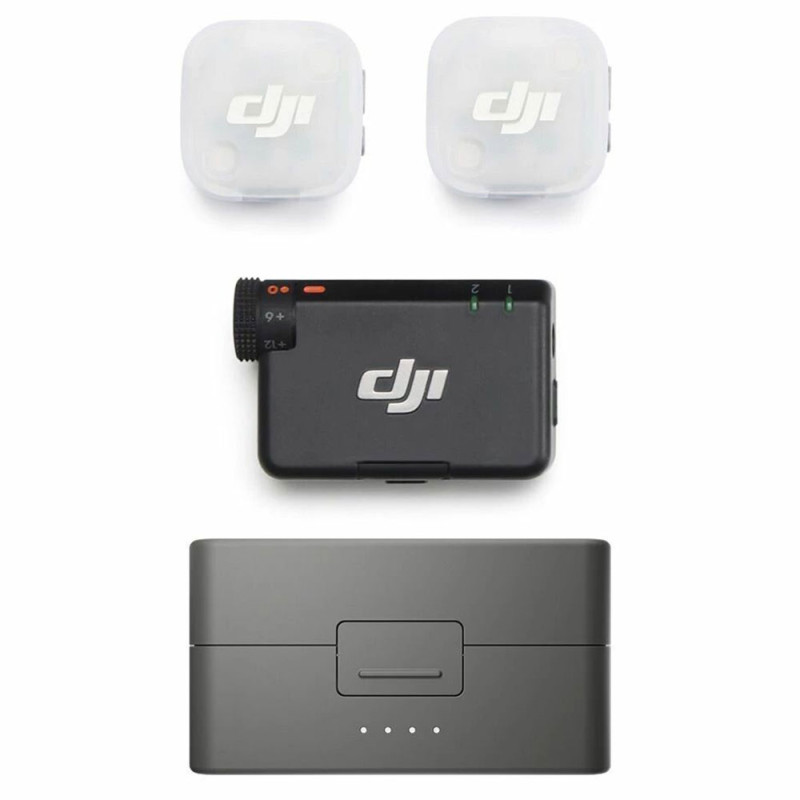 DJI Mic Mini 2 Kit audio 2 TX blanc + 1 RX noir + boîtier de recharge