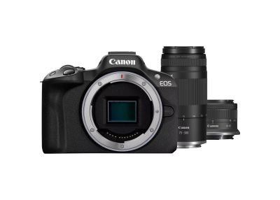 Canon Kit EOS R50 avec objectifs 18-45/4.5-6.3 et 75-300/4-5.6 Noir
