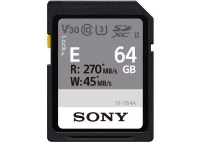Sony SF-E64 Carte SDXC 64Go R270/W45 UHS-II ENTRY SERIE CL10 U3