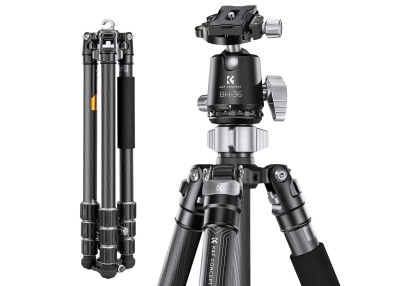K&F Trepied Carbone + rotule BH-36 Charge maxi:16KG Hauteur 56-170cm