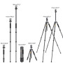 K&F Trepied Carbone + rotule BH-36 Charge maxi:16KG Hauteur 56-170cm