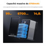 K&F Batterie V-Mount 6700mAh 99Wh 14,8V PD100WNoir / Gris