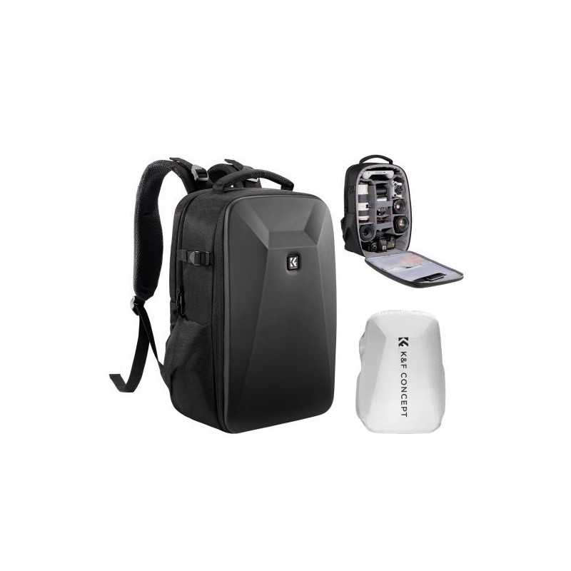 K&F Concept Sac à dos rigide 22L compartiment ordinateur 15–15,6" noi