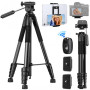 K&F Trepied Alu + tete panoramique Charge 4Kg