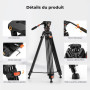 K&F Concept Trepied video aluminium