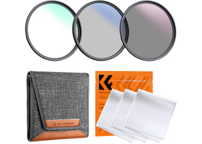 K&F Concept Filtre MCUV + CPL + ND4 revêtement bleu 67mm