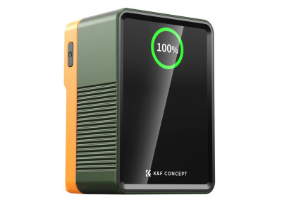 K&F Batterie V-Mount 6700mAh 99Wh 14,8V PD100W Vert / Orange