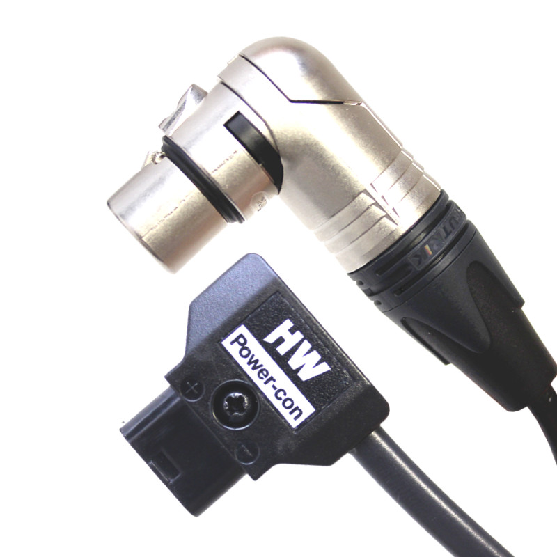 Hawk-Wood Câble D-Tap(M) vers XLR 3-pin R/A (F) - 45cm