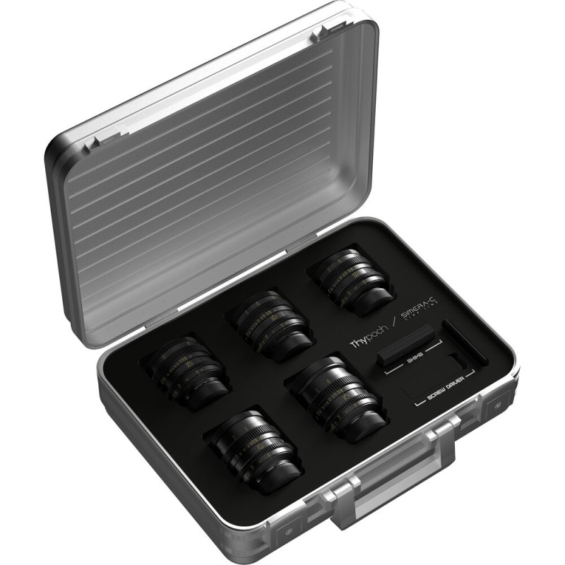 Thypoch Simera-C Kit de 5 21/28/35/50/75mm T/1.5 monture M - Noir