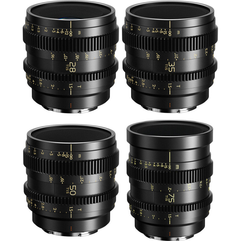 Thypoch Simera-C Kit de 4 28/35/50/75mm T/1.5 monture E - Noir