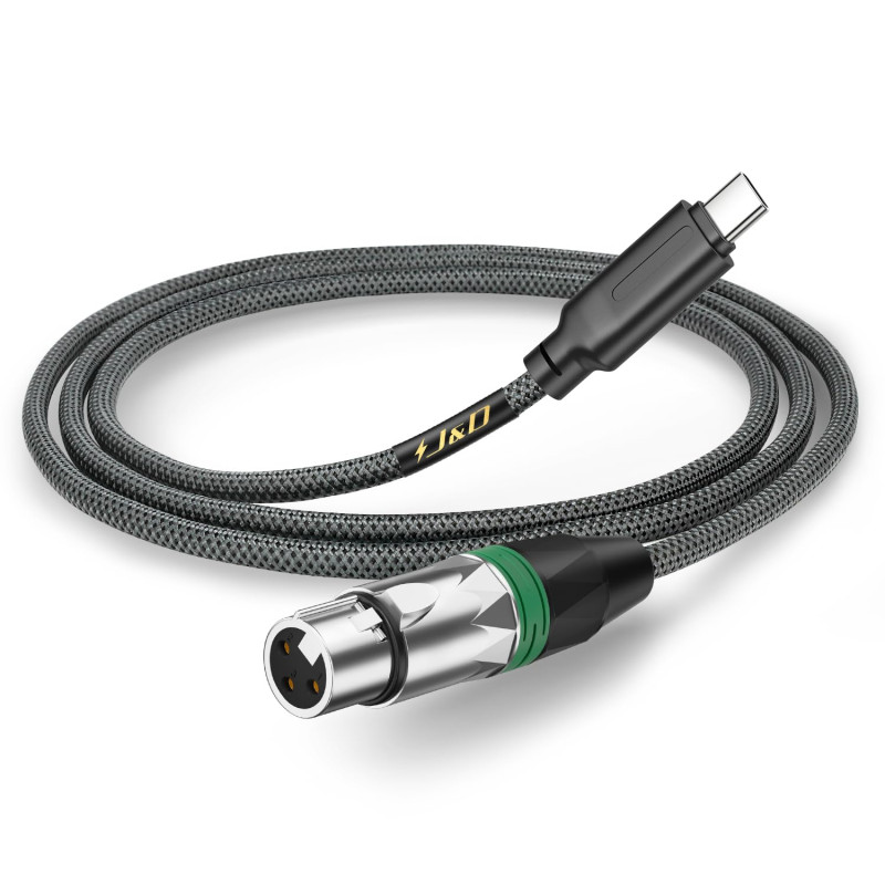 J&D Câble Audio USB C vers XLR pour Microphone
