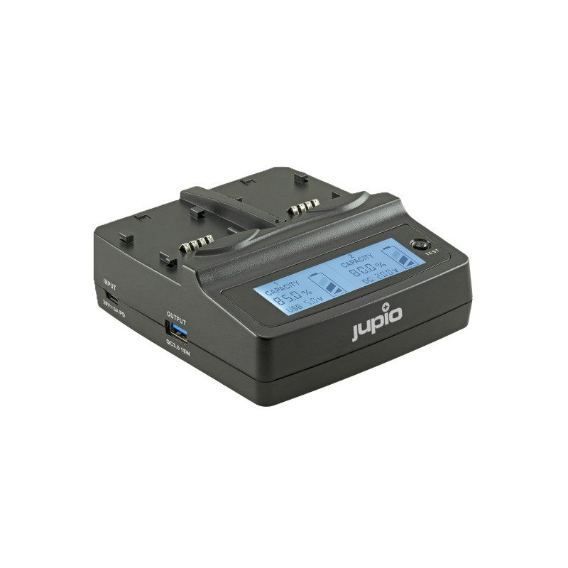 Jupio JDC0010V2 Chargeur Duo LCD universel sans plaque