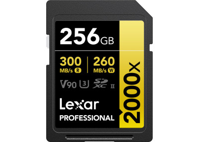 Lexar SDXC 256GB 2000x Professional UHS-II (U3) Class 10