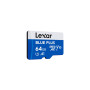 Lexar microSDXC Blue Plus UHS-I 64GB V30 Read 100MB/s adaptateur SD
