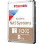 Toshiba Disque dur N300 - 3,5" 8TB - 7200rpm - SATA 6Gbps - 256MB