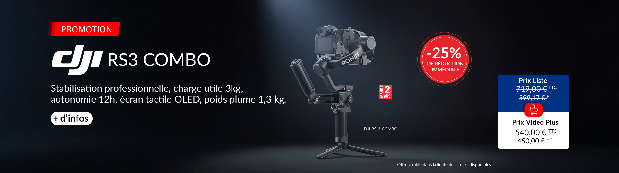 Promotion DJI RS3 Combo Promotion DJI RS3 Combo