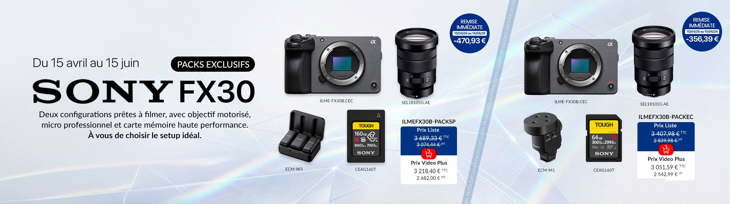 Sony pack exclusifs FX30
